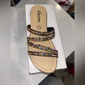Mexican colorful sandals.